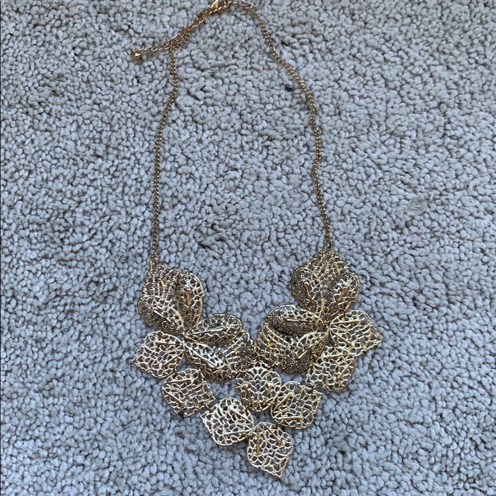 Gold leaf necklace